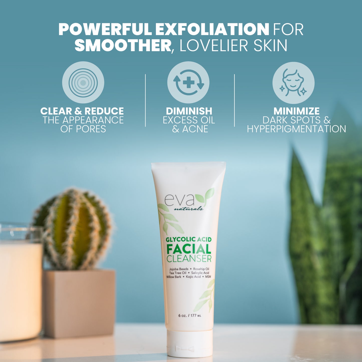 Glycolic Acid Face Wash & Cleanser - 6 oz