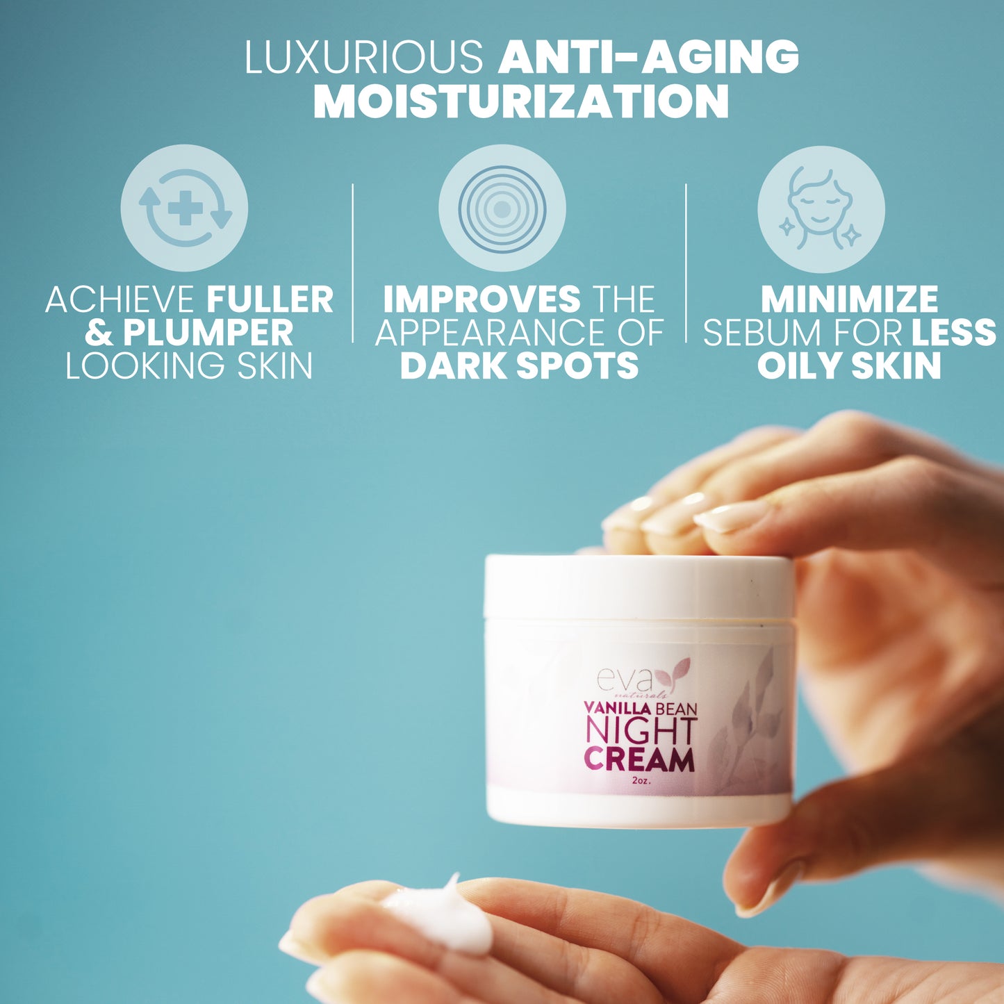 Vanilla Bean Night Cream Face Moisturizer - 2 oz