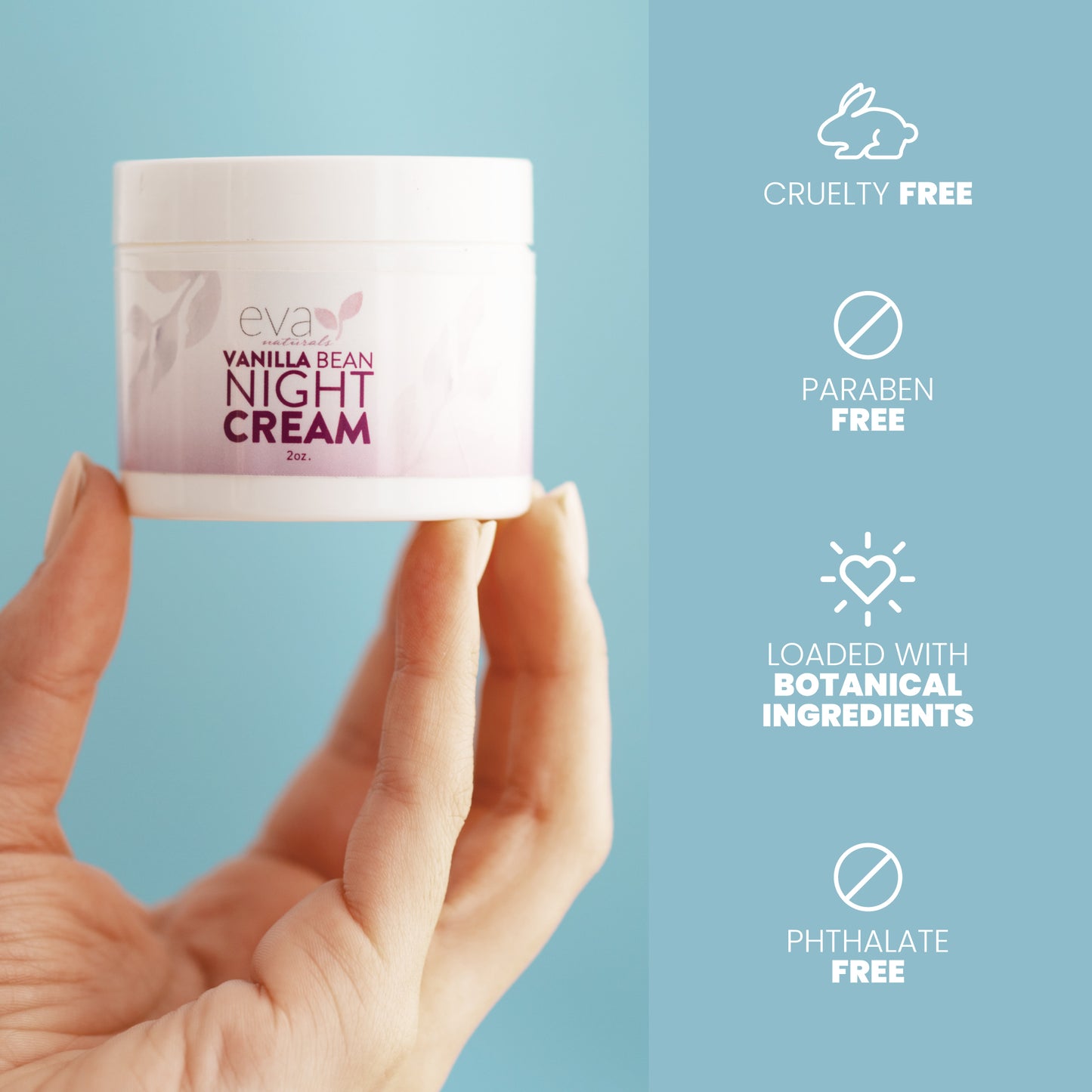 Vanilla Bean Night Cream Face Moisturizer - 2 oz