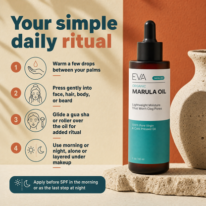 Organic Marula Oil for Face and Hair - 2 oz