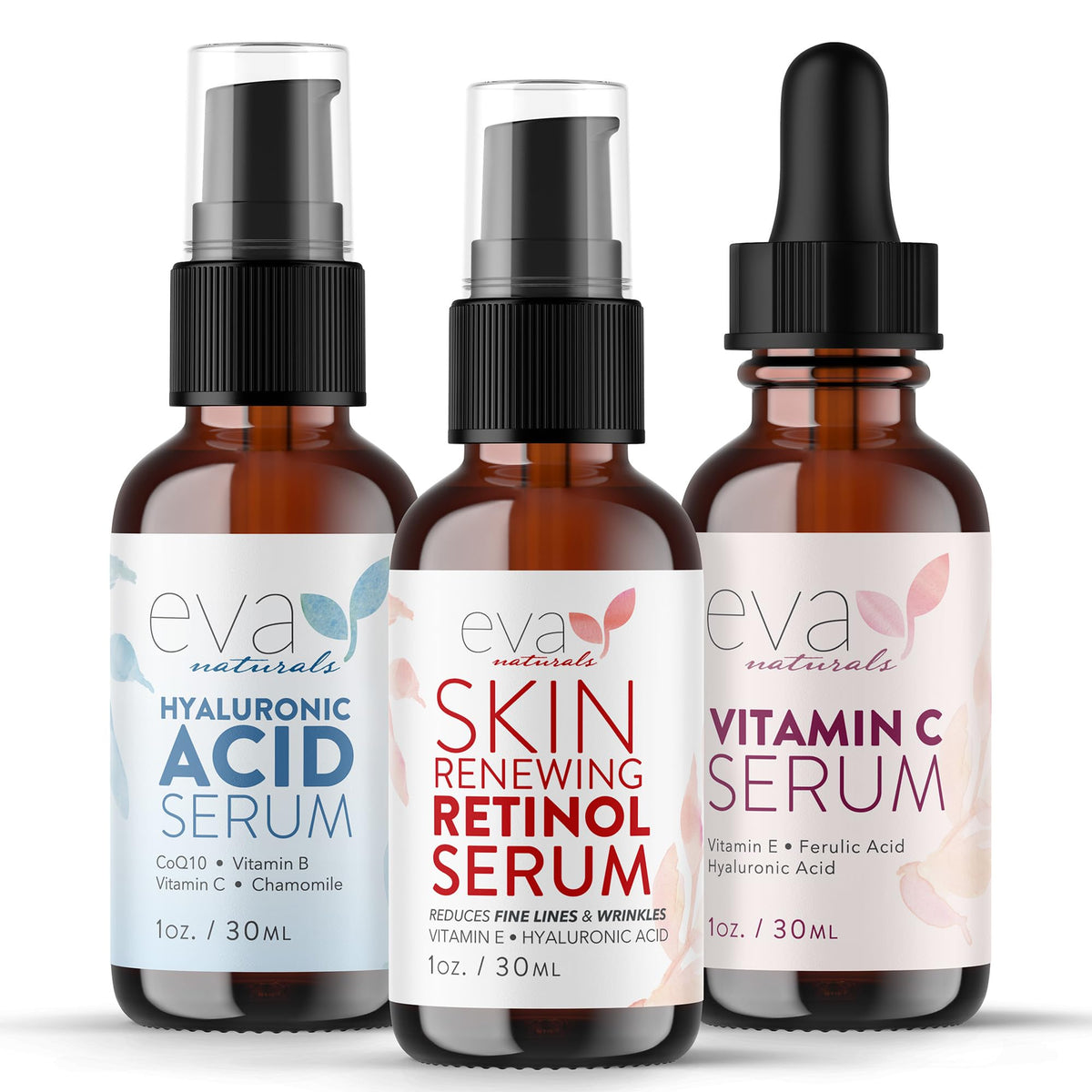 Anti-Aging Serum Set – Vitamin C, Retinol & Hyaluronic Acid