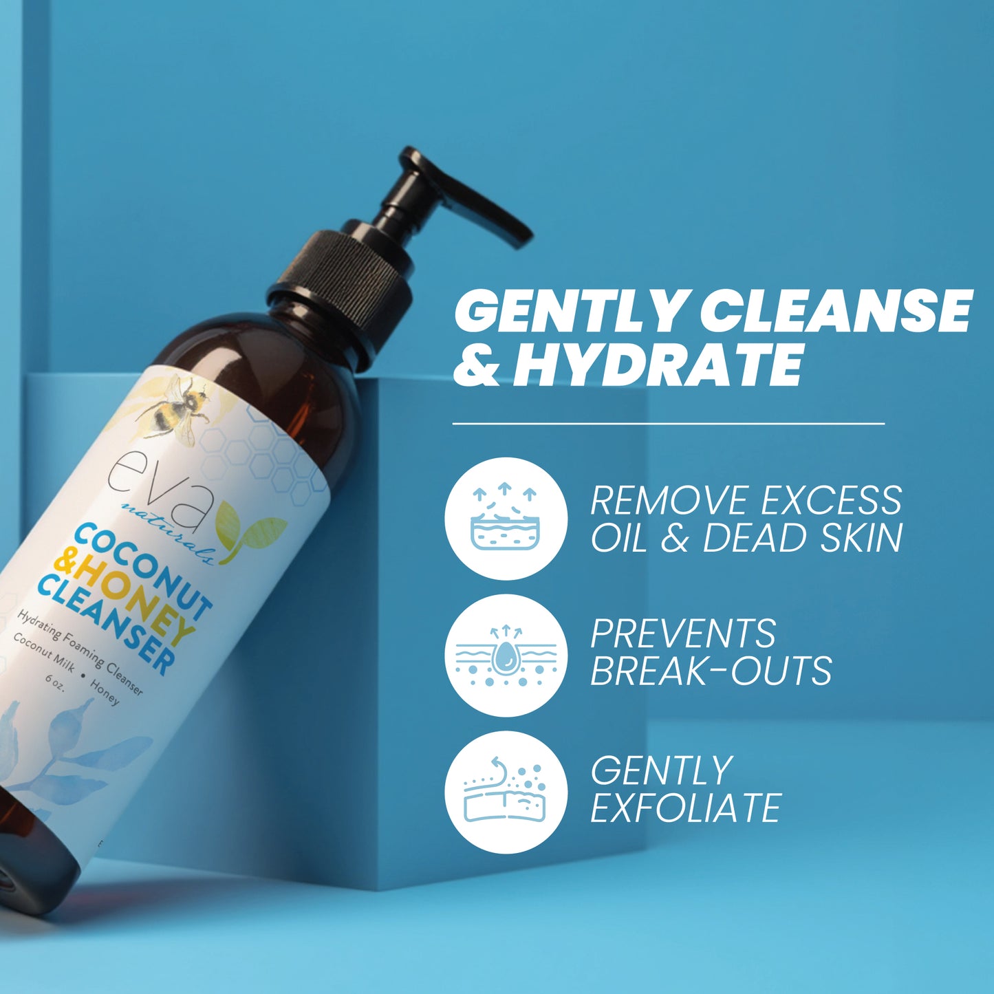 Coconut & Honey Hydrating Foaming Cleanser - 6oz