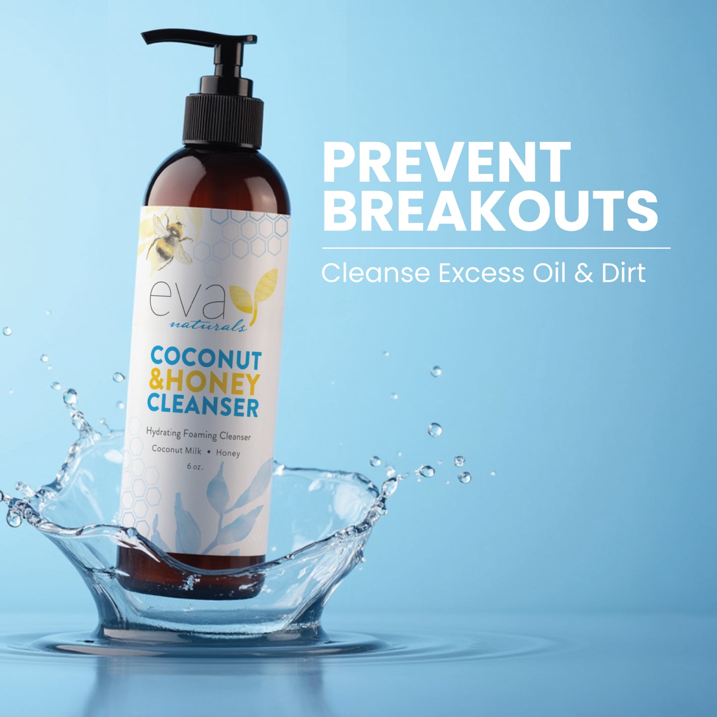 Coconut & Honey Hydrating Foaming Cleanser - 6oz