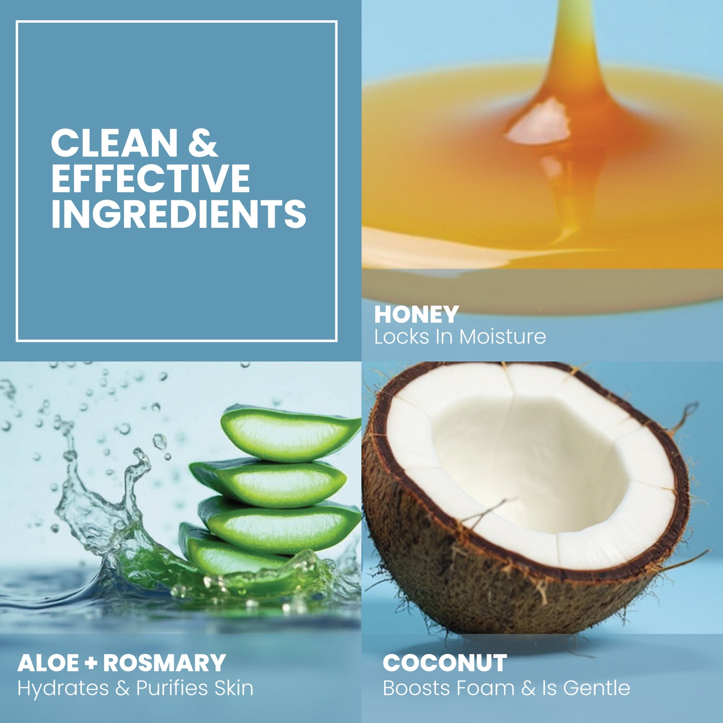 Coconut & Honey Hydrating Foaming Cleanser - 6oz