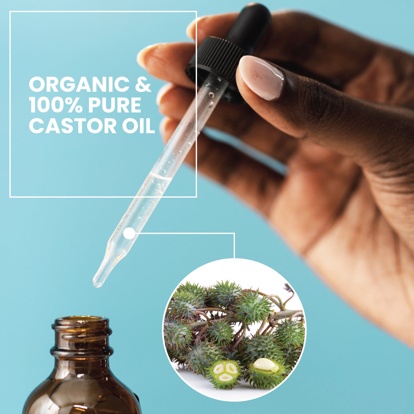 Organic Castor Oil For Skin, Hair & Nails - 2 oz