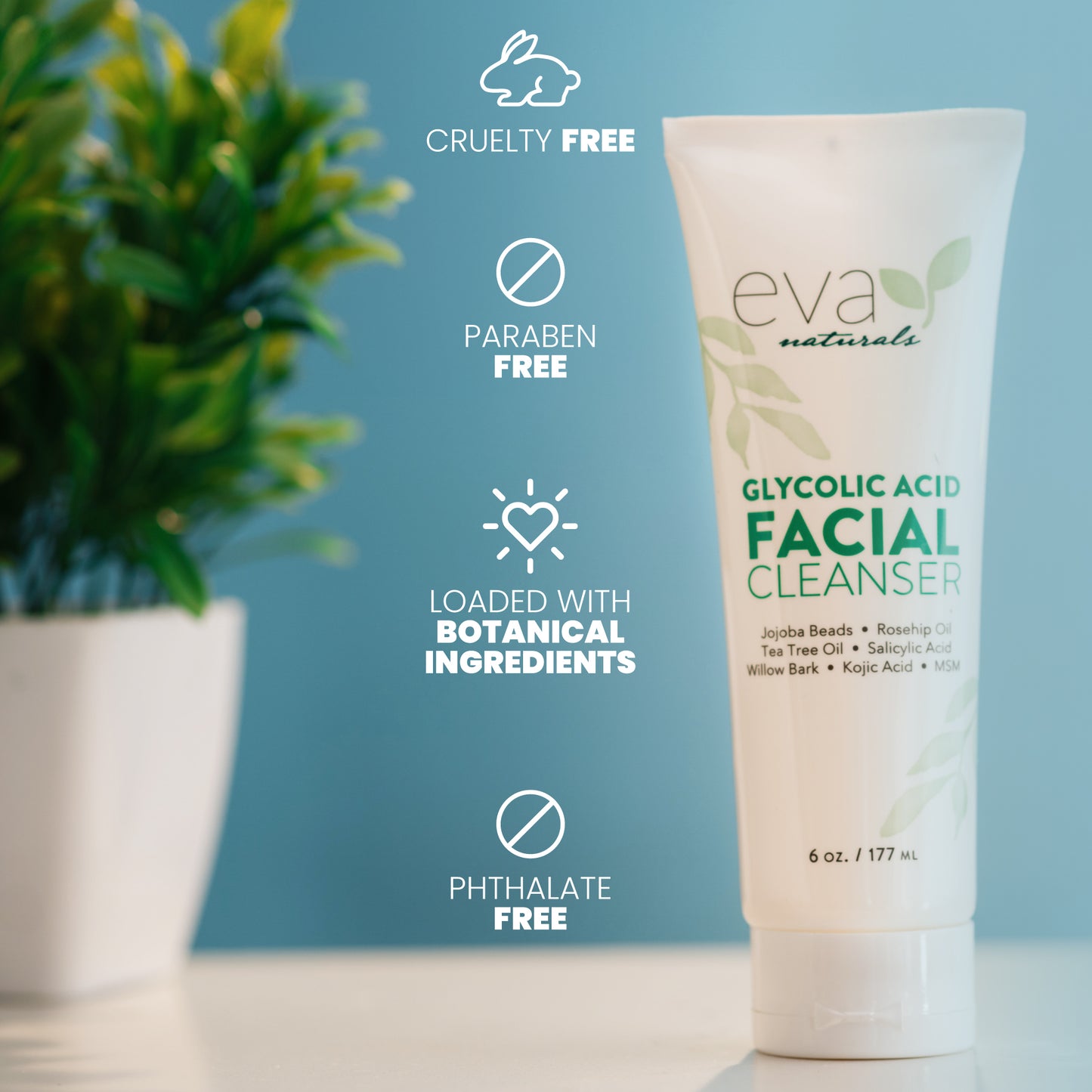 Glycolic Acid Face Wash & Cleanser - 6 oz