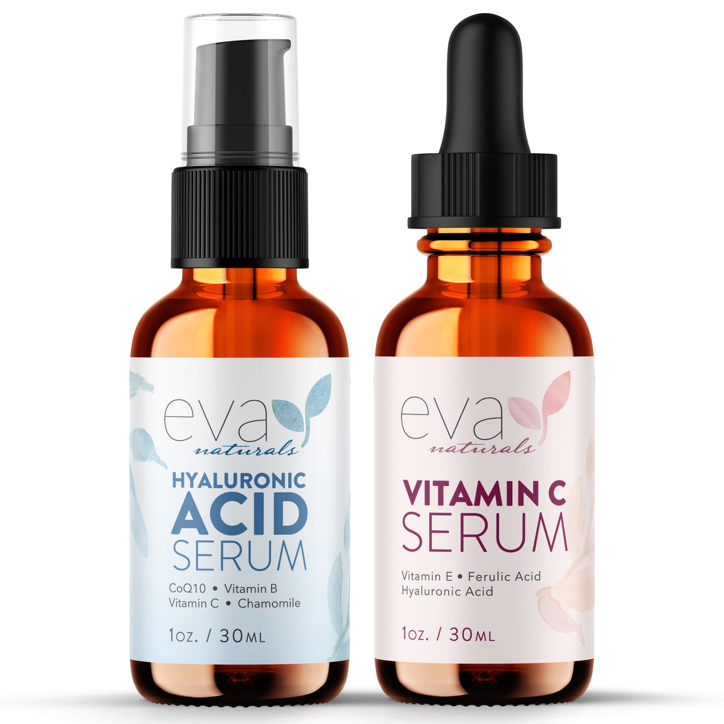 Hydrate and Brighten Bundle - Hyaluronic Acid Serum & Vitamin C Serum - 1 oz