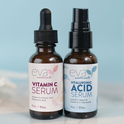 Hydrate and Brighten Bundle - Hyaluronic Acid Serum & Vitamin C Serum - 1 oz