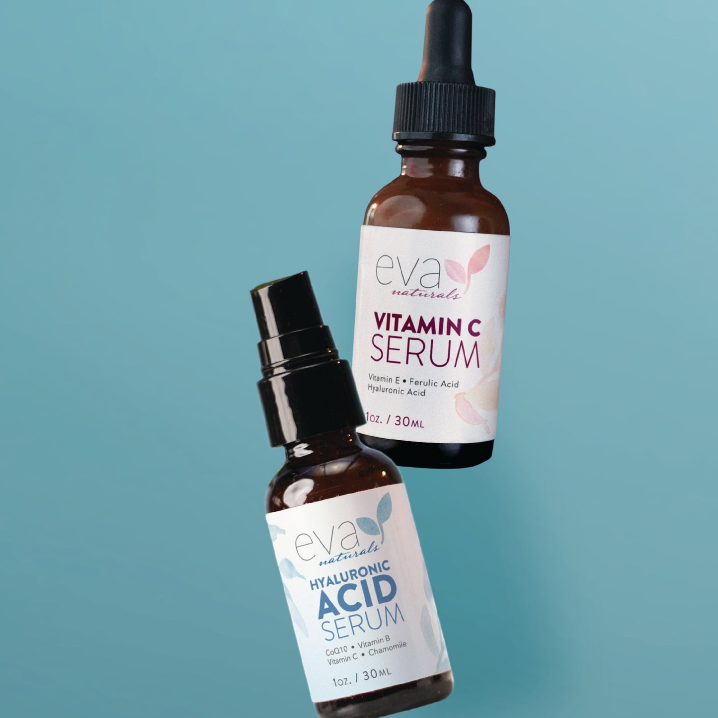 Hydrate and Brighten Bundle - Hyaluronic Acid Serum & Vitamin C Serum - 1 oz