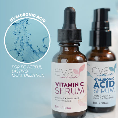 Hydrate and Brighten Bundle - Hyaluronic Acid Serum & Vitamin C Serum - 1 oz