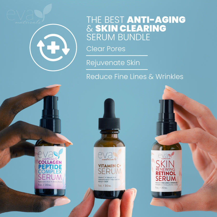 Trifecta Best Seller Bundle - Vitamin C+ Serum, Peptide Serum, and Retinol Serum