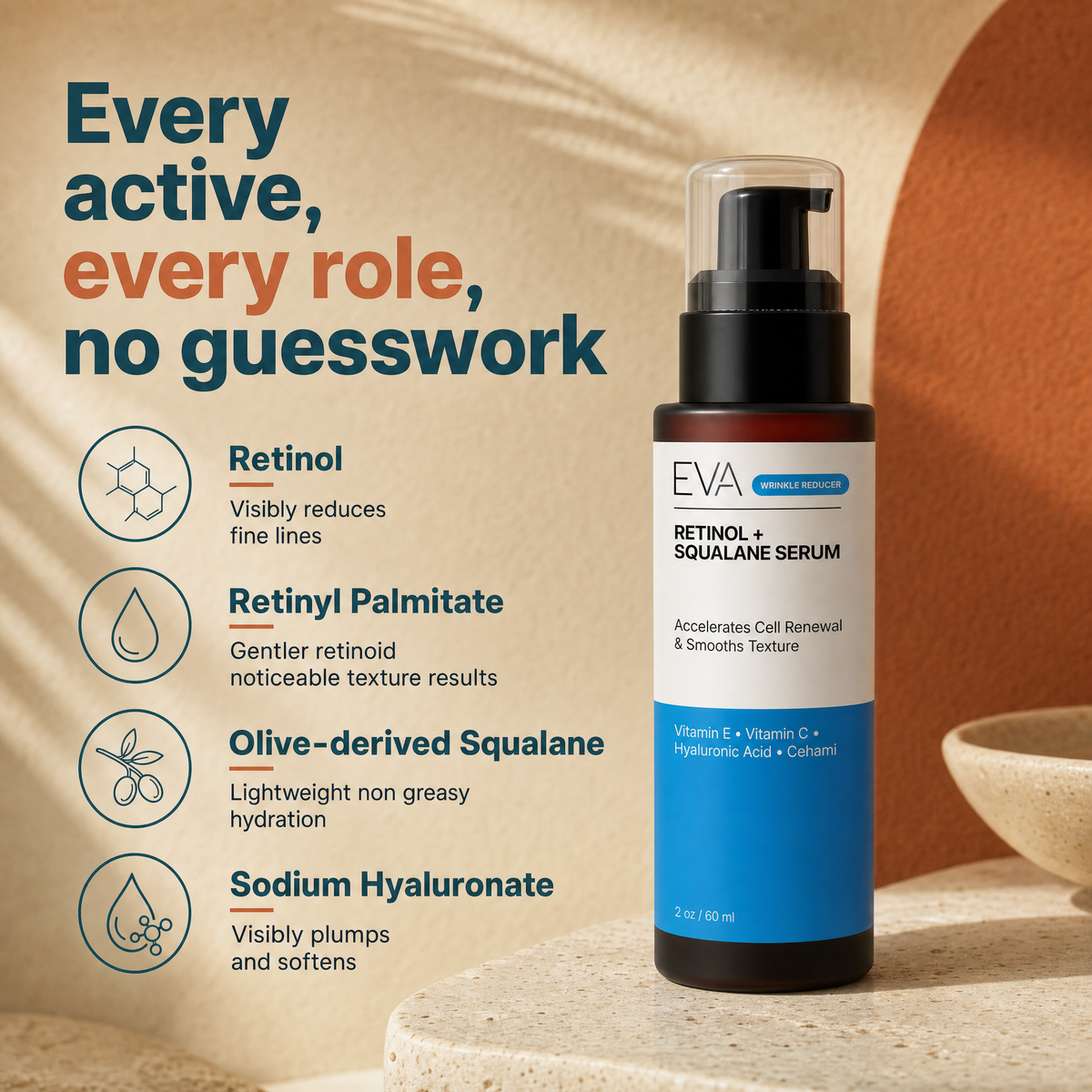Retinol & Squalane Serum - 2oz