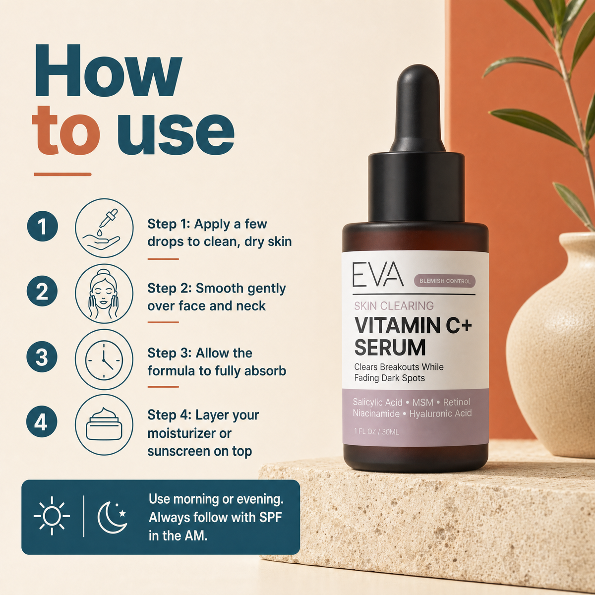 Vitamin C Plus Skin Clearing Serum - 1oz