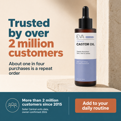 Organic Castor Oil For Skin, Hair & Nails - 2 oz