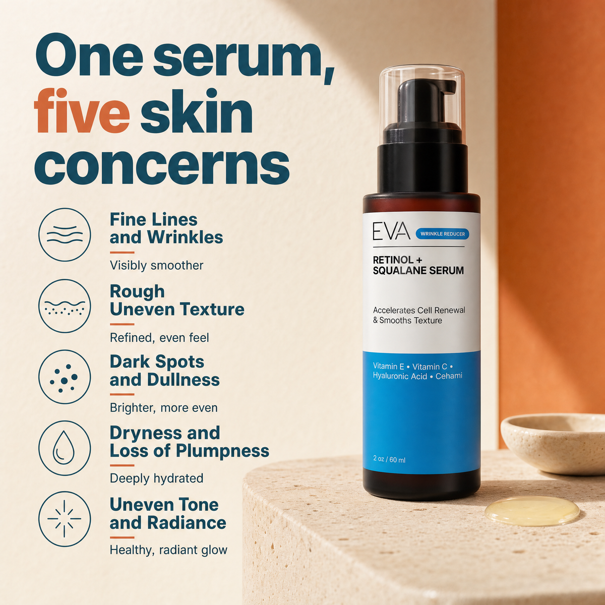 Retinol & Squalane Serum - 2oz