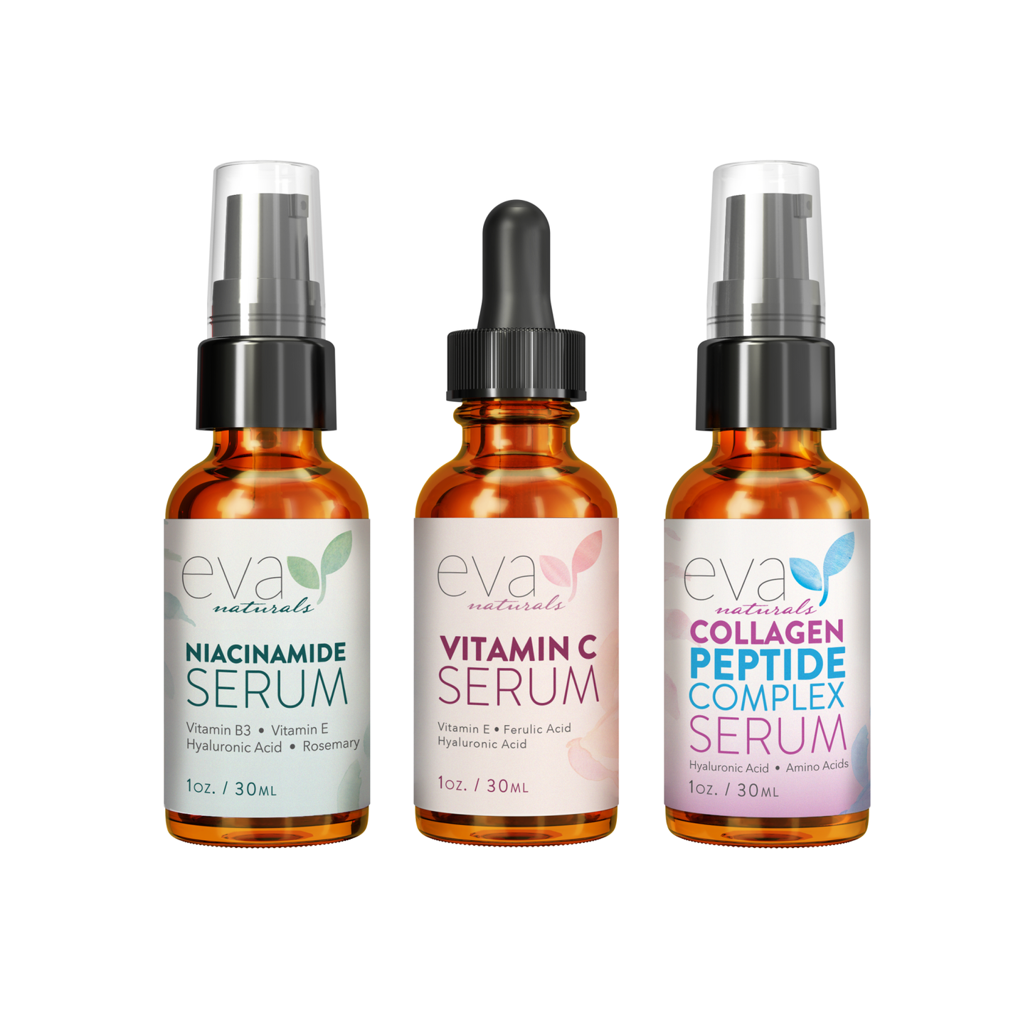 Firm and Glow Bundle (Niacinamide B3 Serum - 1oz, Vitamin C Serum - 1oz, Peptide Complex Serum - 1oz)