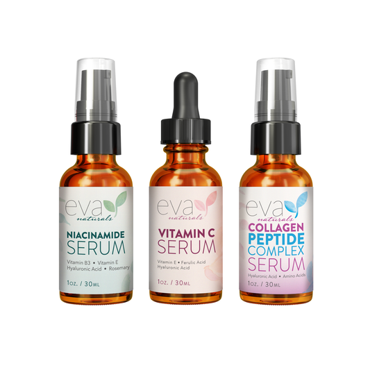 Firm and Glow Bundle (Niacinamide B3 Serum - 1oz, Vitamin C Serum - 1oz, Peptide Complex Serum - 1oz)